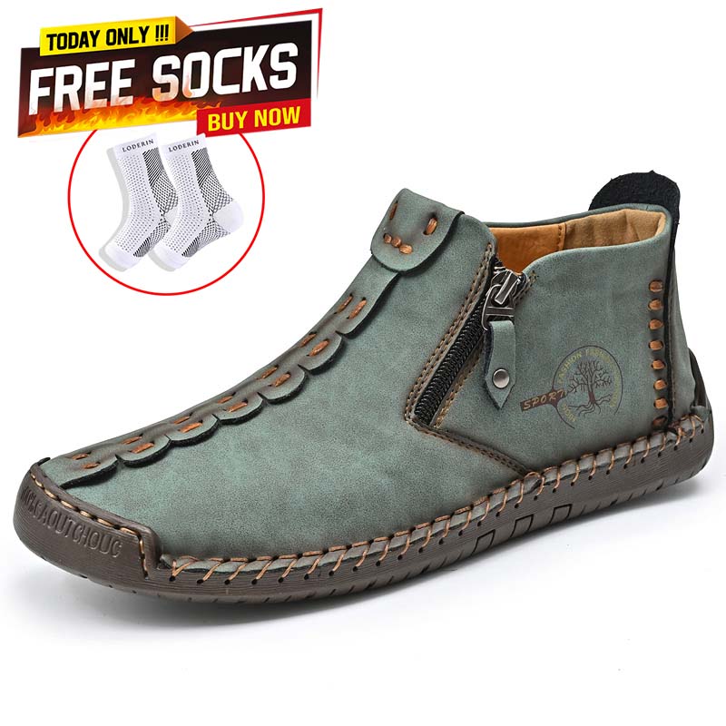 🚶‍♀👢50% OFF !!!⏱️Clearance!!✨Women's Casual Fashion Non-slip Leather Medieval Slip-on Boots-Comfort & Reliable