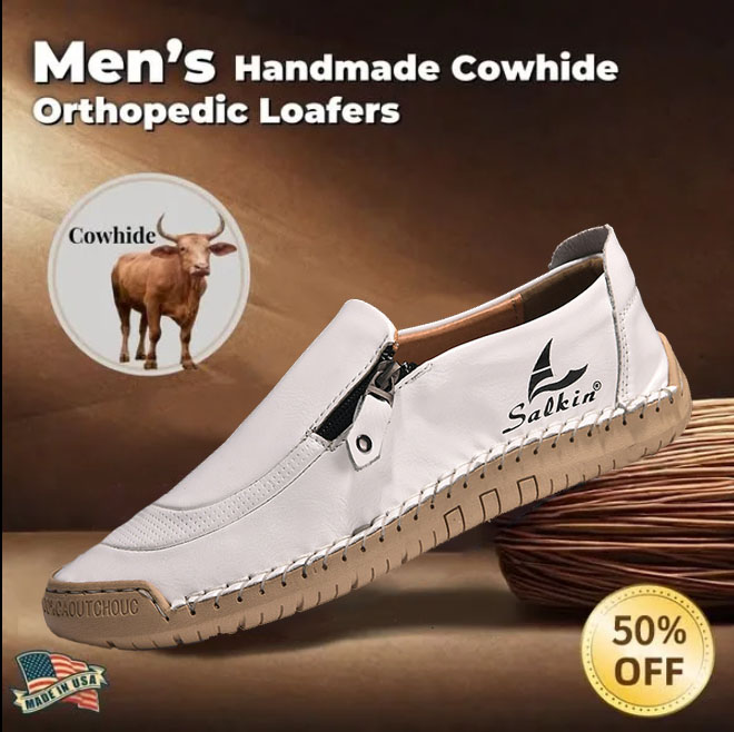 Last day 50% off 🔥⏱️Christmas sale⏱️🔥Men's genuine calfskin slip-on loafers-Comfort & Reliable