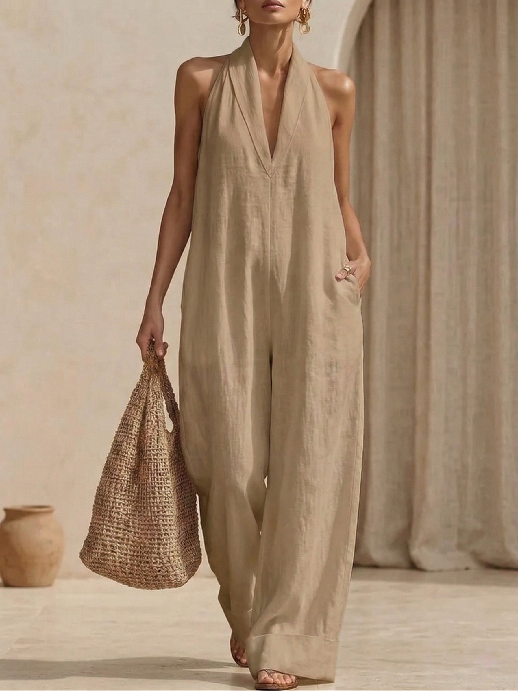 Clearance Sale🔥 Minimalist And Elegant Cozy Linen Jumpsuit