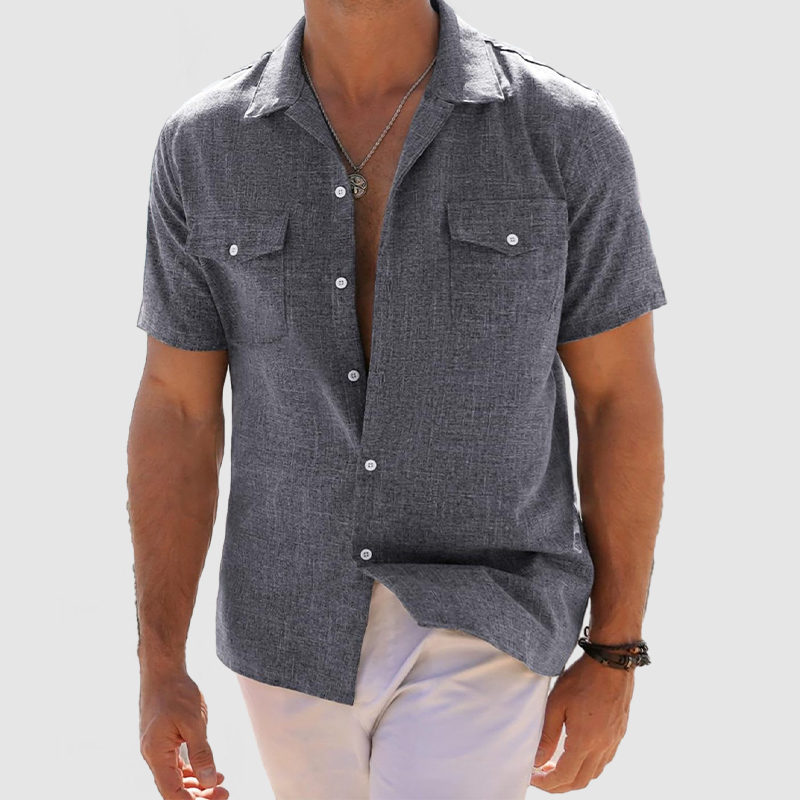 Men's Casual Cotton & Linen Vacation Style Shirt-Comfort & Reliable