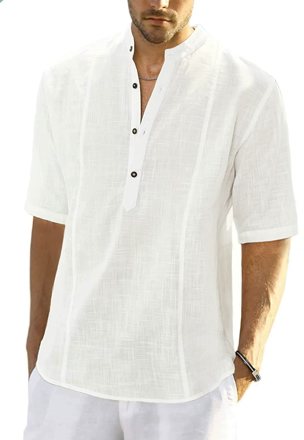 Premium Linen Comfortable Casual Short-Sleeve Shirts-Comfort & Reliable