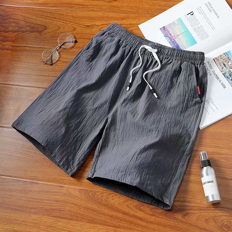 Men's Cotton And Linen Shorts,Youth Loose Five Piece Pants,Linen Beach Pants-Comfort & Reliable