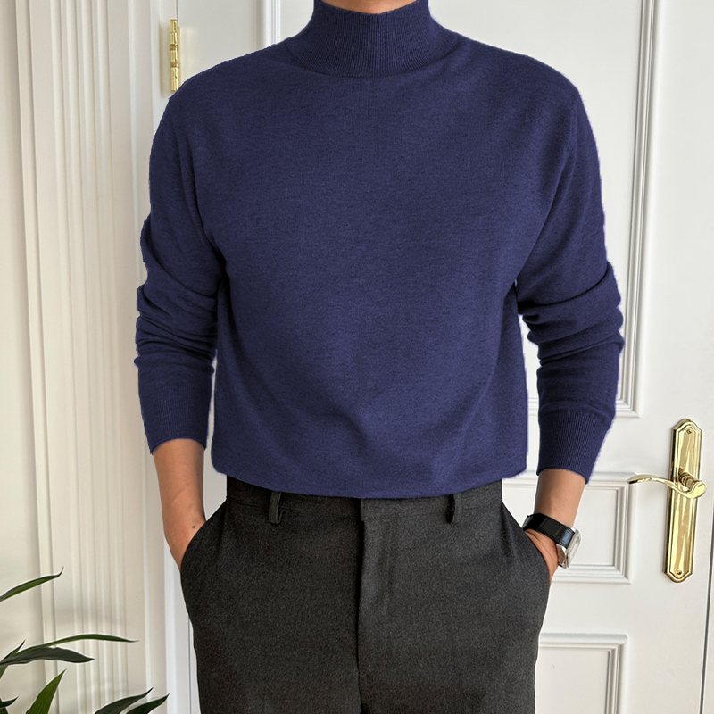 Men's Basic Bottom Cashmere Sweater (NEW)-Comfort & Reliable