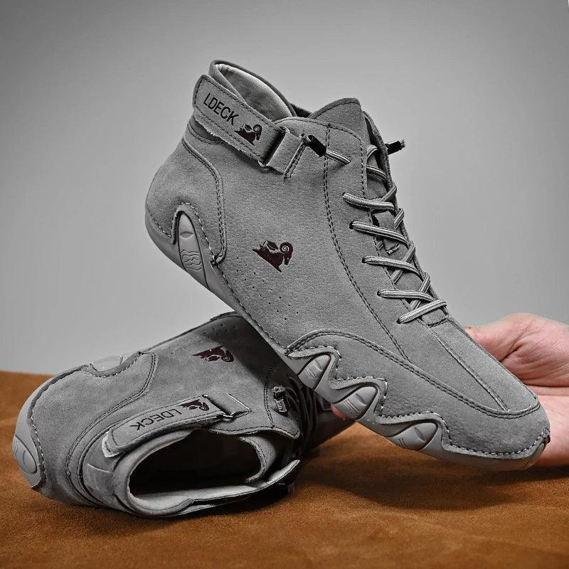 ⏰Promotion - 60% OFF🔥Barefoot Shoes Italian - Suede Velcro High Boots-Comfort & Reliable