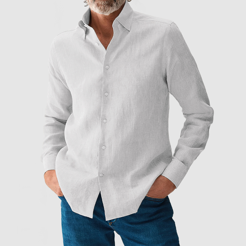 Men's Casual Daily Premium Cotton Linen Shirt-Comfort & Reliable