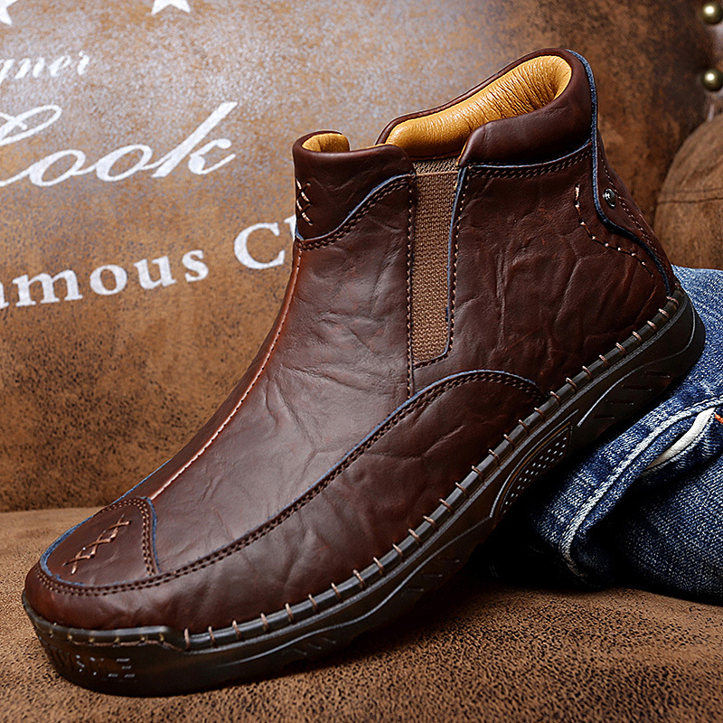 (🔥CLEARANCE SALE - 70% OFF)Men's Outdoor Casual Handmade Cowhide Boots-Comfort & Reliable