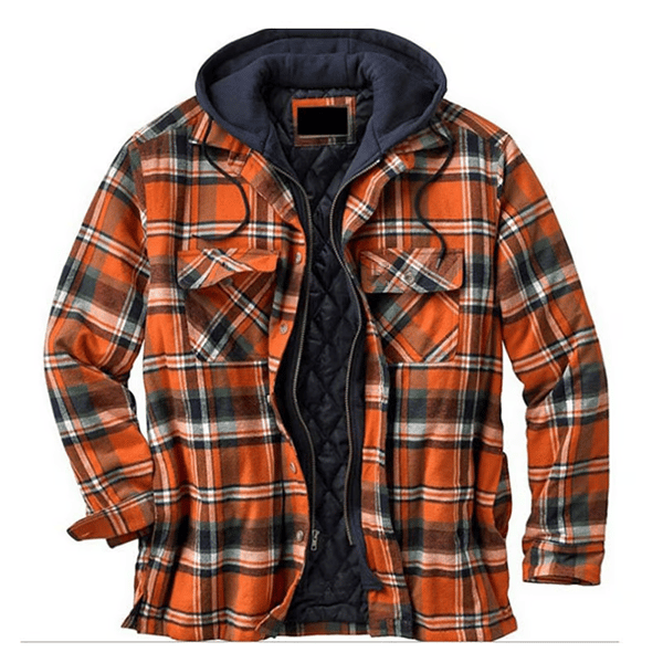 Outdoor Thick Plaid Windproof Casual Hoodie-Comfort & Reliable