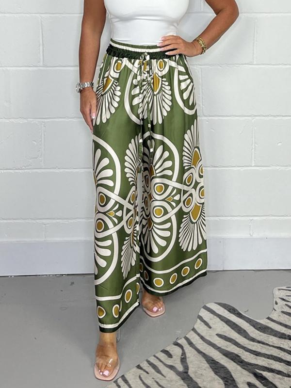 Printed satin track pants-Comfort & Reliable