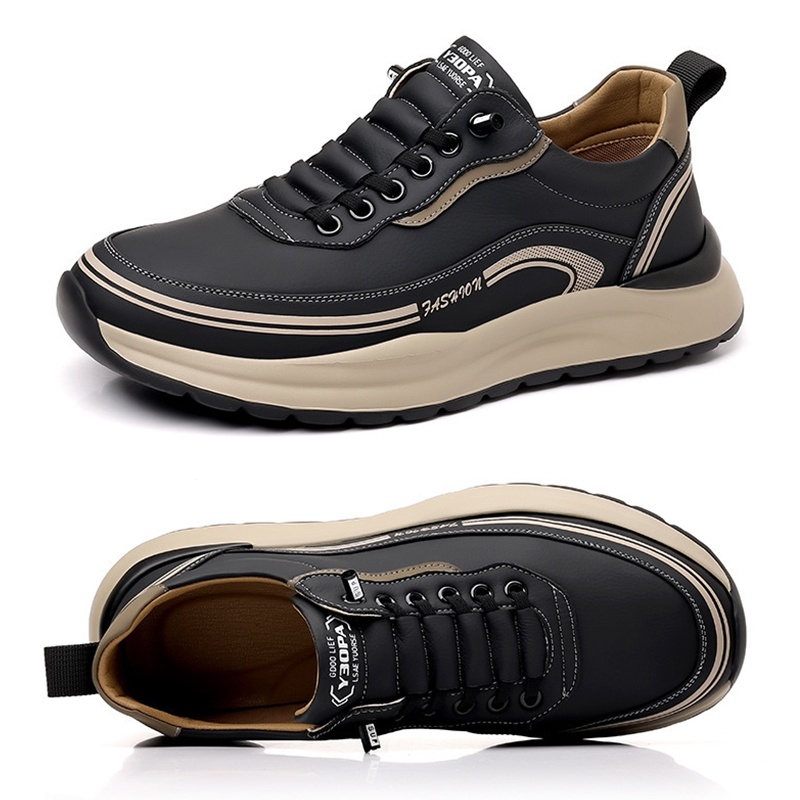 🔥LAST DAY - 50% OFF🛒Men's Comfortable Lightweight Leather Slip-On Orthopaedic Shoes-Comfort & Reliable