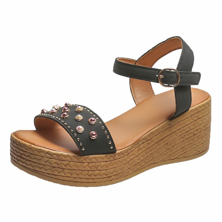Women's Ankle Strap Buckle Leather Casual Comfortable Sandals-Comfort & Reliable