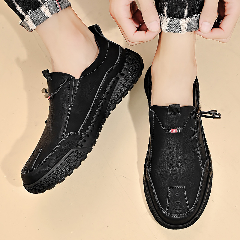 MerrfeetTM⏰Promotion - 70% OFF🔥Men's Handmade Genuine Leather Glue-Free Slip-on Orthopedic Shoes-Comfort & Reliable