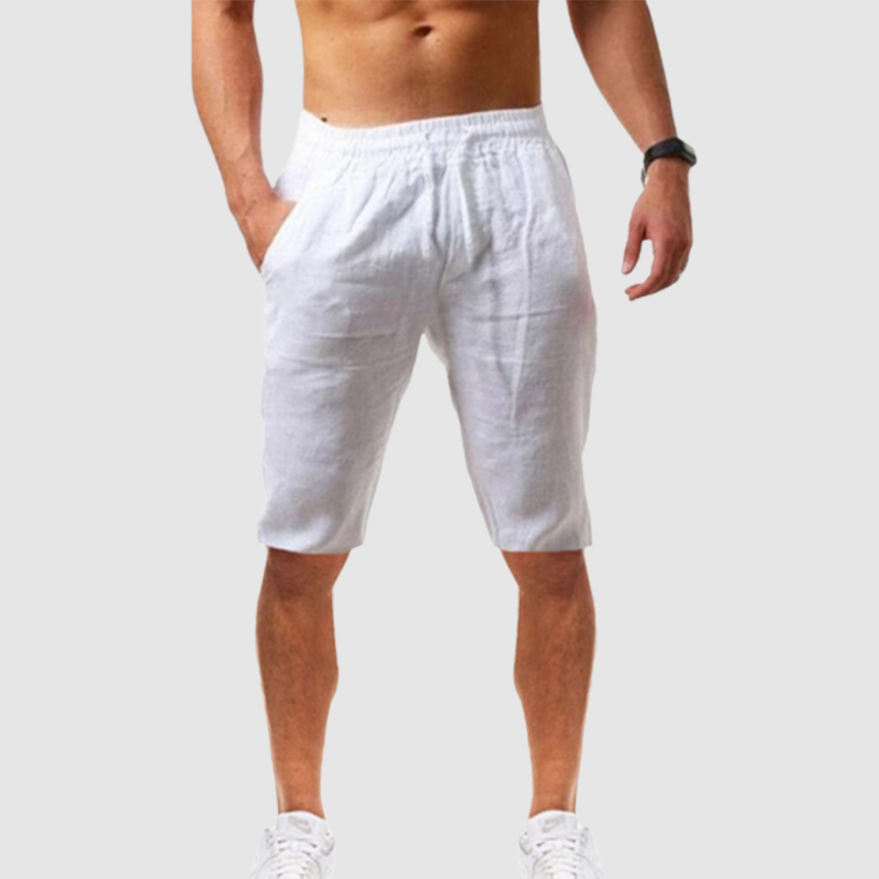 Men's summer loose linen cotton breathable sports leisure five split pants-Comfort & Reliable