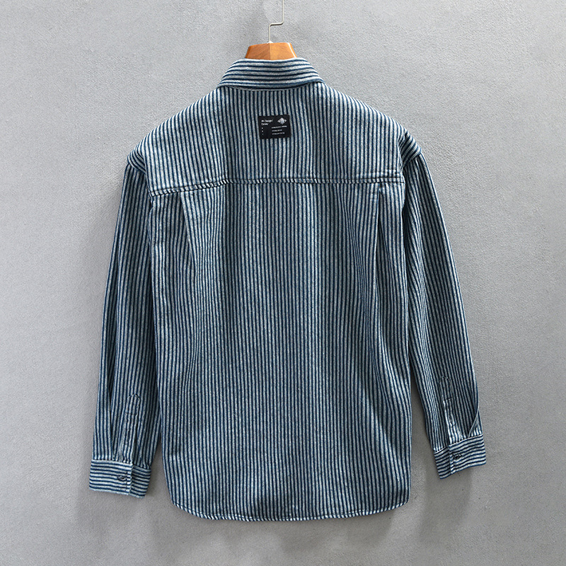 Men's striped casual shirt-Comfort & Reliable