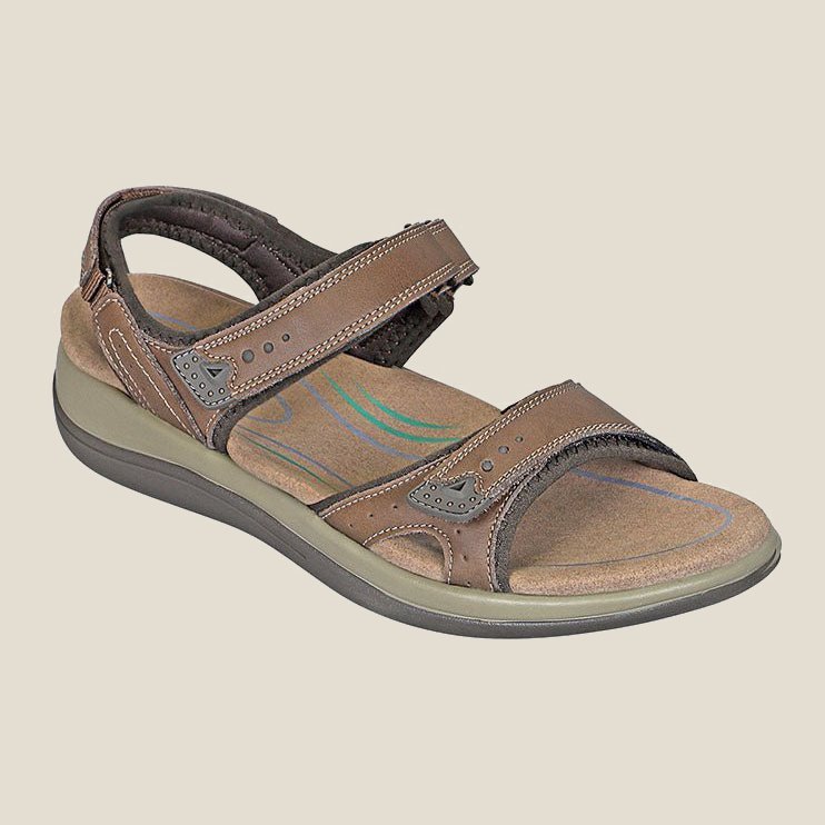 Last Day 70% OFF - Women's Casual Comfortable Leather Arch Support Flat Open Toe Velcro Sandals-Comfort & Reliable