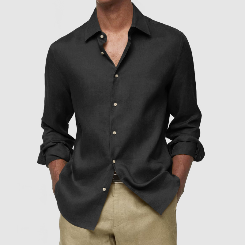 Gentleman's Casual Luxury Touch Cotton Linen Shirt-Comfort & Reliable