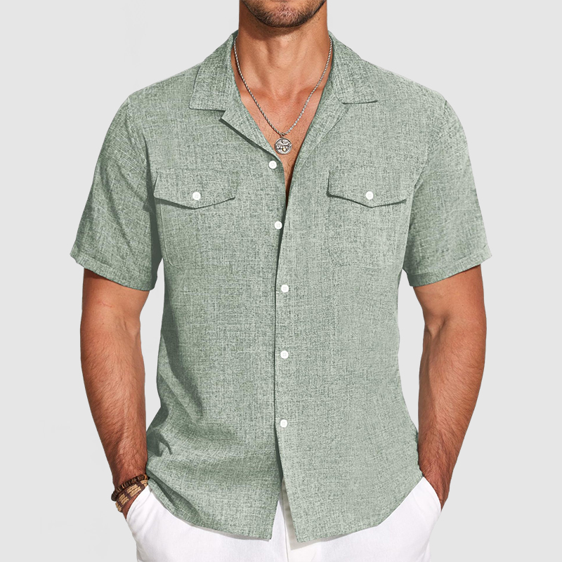 Men's Casual Cotton & Linen Vacation Style Shirt-Comfort & Reliable