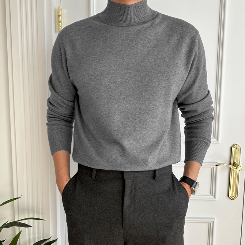 Men's Basic Bottom Cashmere Sweater (NEW)-Comfort & Reliable