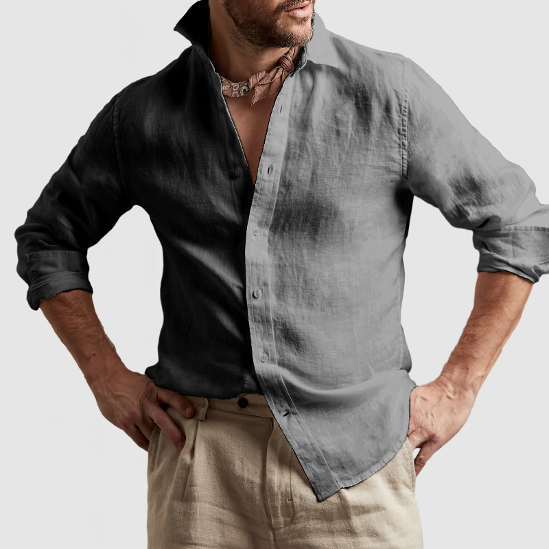 Gentleman's Casual Cotton Linen Shirt-Comfort & Reliable