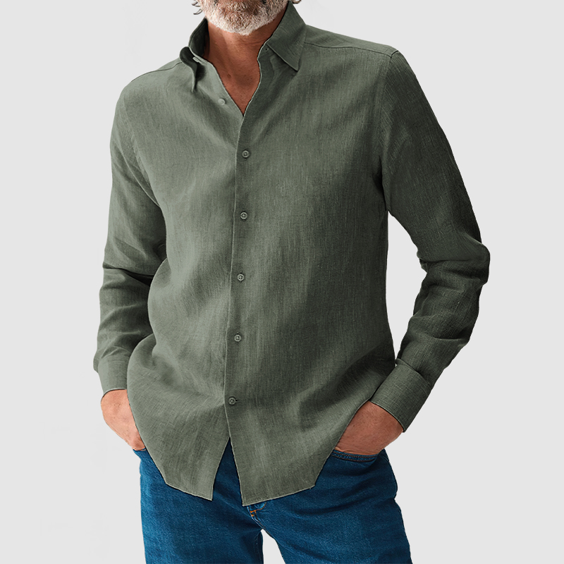Men's Casual Daily Premium Cotton Linen Shirt-Comfort & Reliable