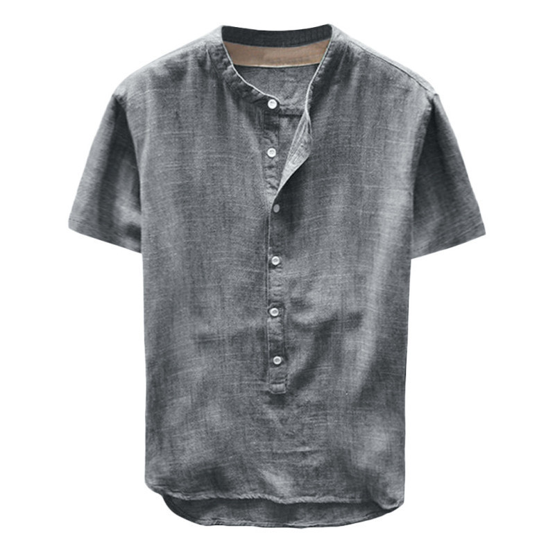 Provence Linen Cotton Short-Sleeve Shirt-Comfort & Reliable