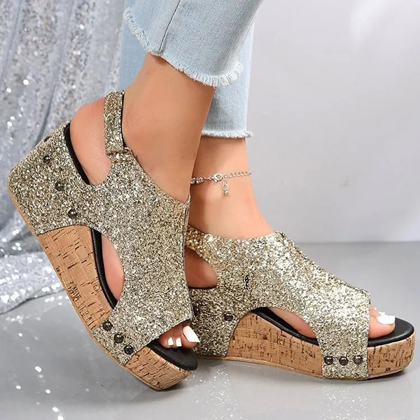 😍Last Day 50% OFF😍-Women's Brilliant Ankle Strap Wedge Sandals-Comfort & Reliable