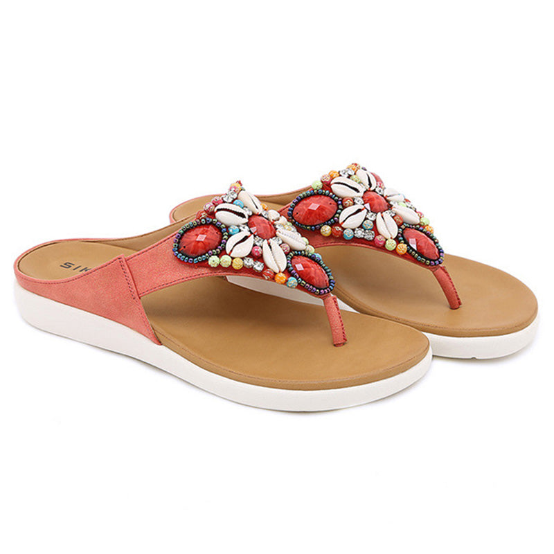 Women's Retro Non-slip Open Toe Flip Flops - SIKETU-Comfort & Reliable