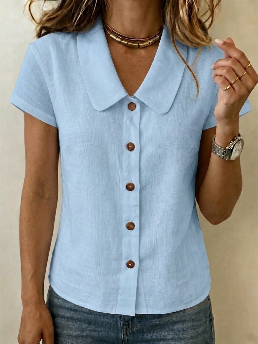 NEW ARRIVALS🔥Women's lapel Short Sleeve Cardigan Top