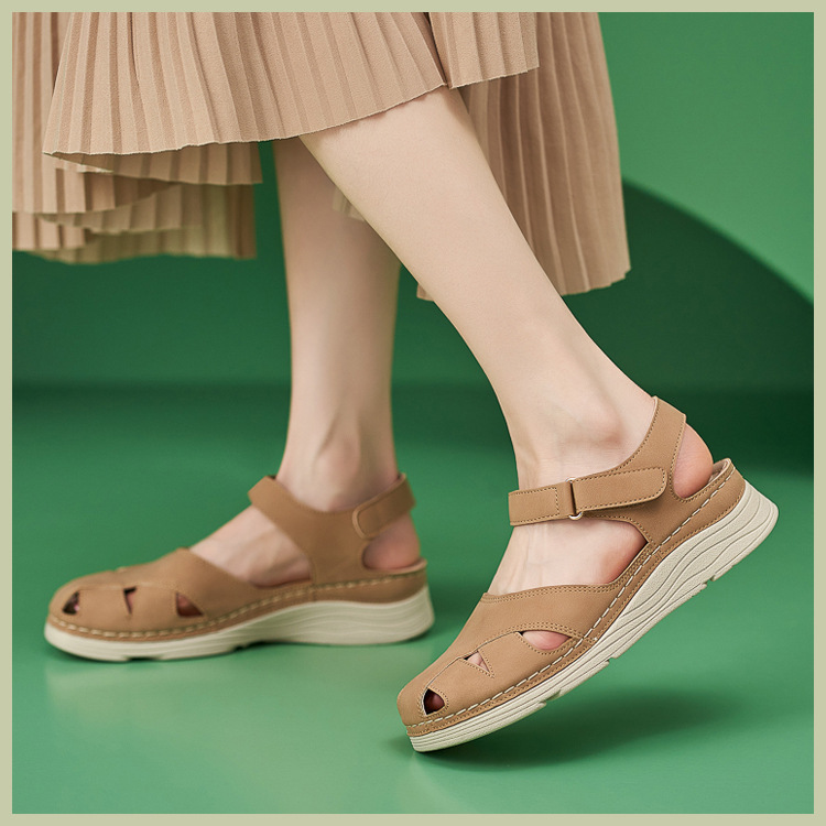 Casual Orthopedic Velcro Walking Wedge Toe Sandals-Comfort & Reliable