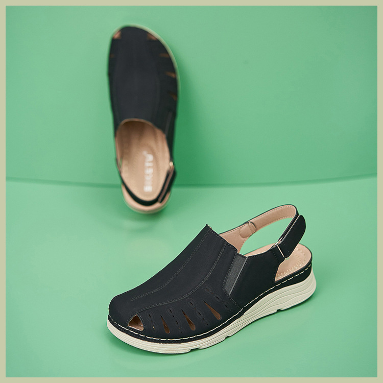 Casual Orthopedic Velcro Walking Wedge Toe Sandals-Comfort & Reliable