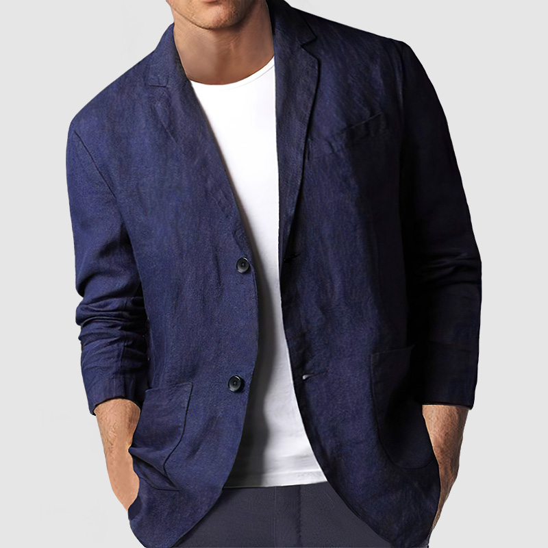 Gentleman's Casual Comfortable Cotton Linen Blazer-Comfort & Reliable