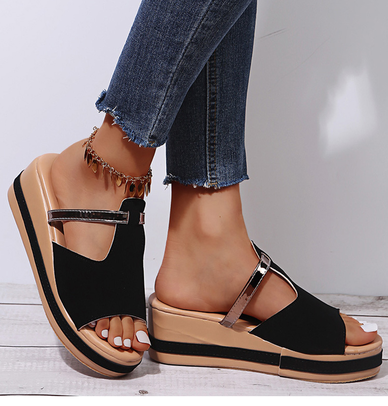 Women's Slip-on Casual Wedge Sandals-Comfort & Reliable