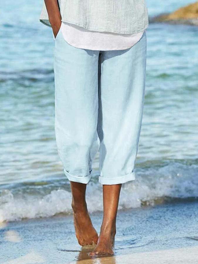 Women's Cotton Linen Comfortable Casual Pants-Comfort & Reliable