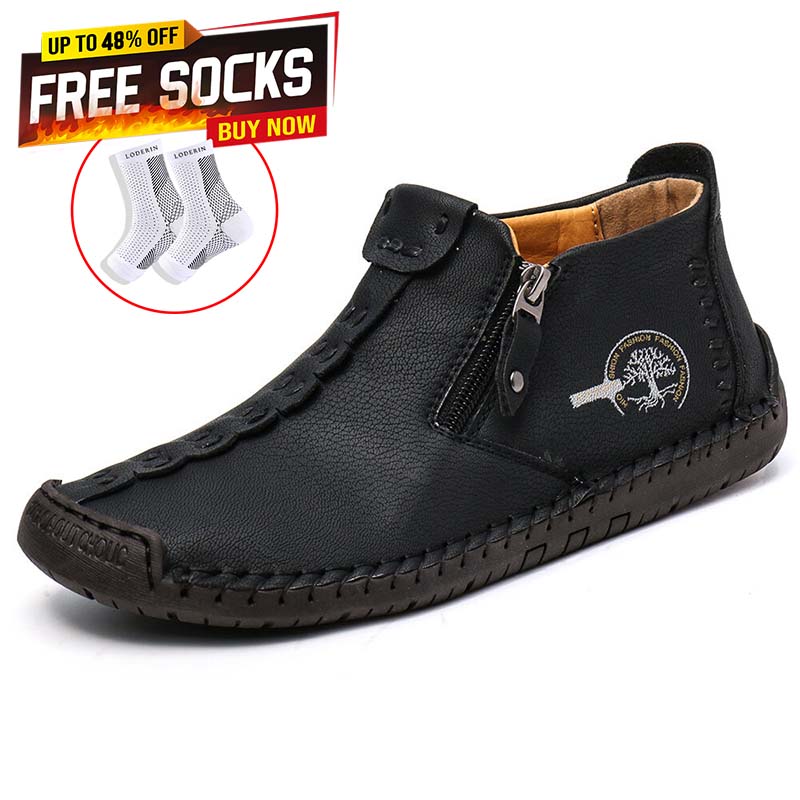 🚶‍♀👢50% OFF !!!⏱️Clearance!!✨Women's Casual Fashion Non-slip Leather Medieval Slip-on Boots-Comfort & Reliable