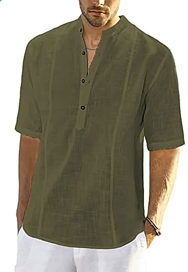 Premium Linen Comfortable Casual Short-Sleeve Shirts-Comfort & Reliable