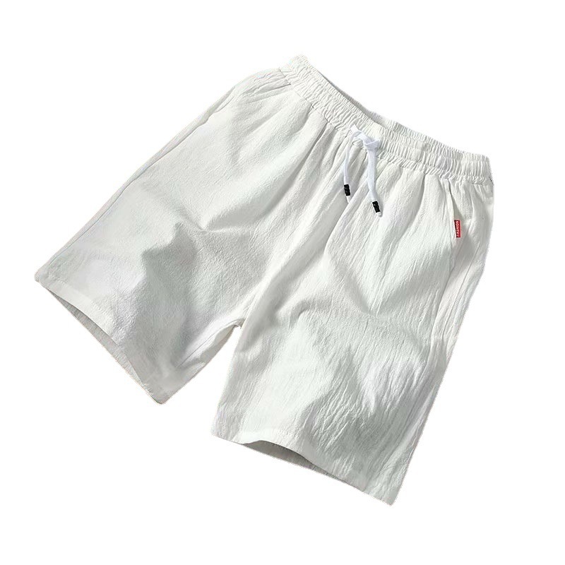 Men's Cotton And Linen Shorts,Youth Loose Five Piece Pants,Linen Beach Pants-Comfort & Reliable