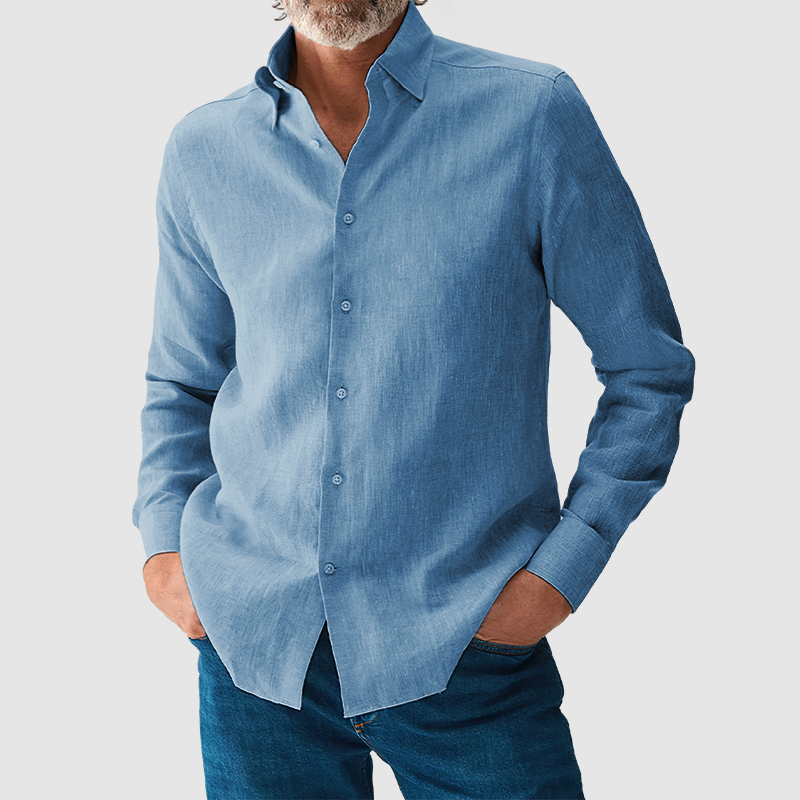 Men's Casual Daily Premium Cotton Linen Shirt-Comfort & Reliable