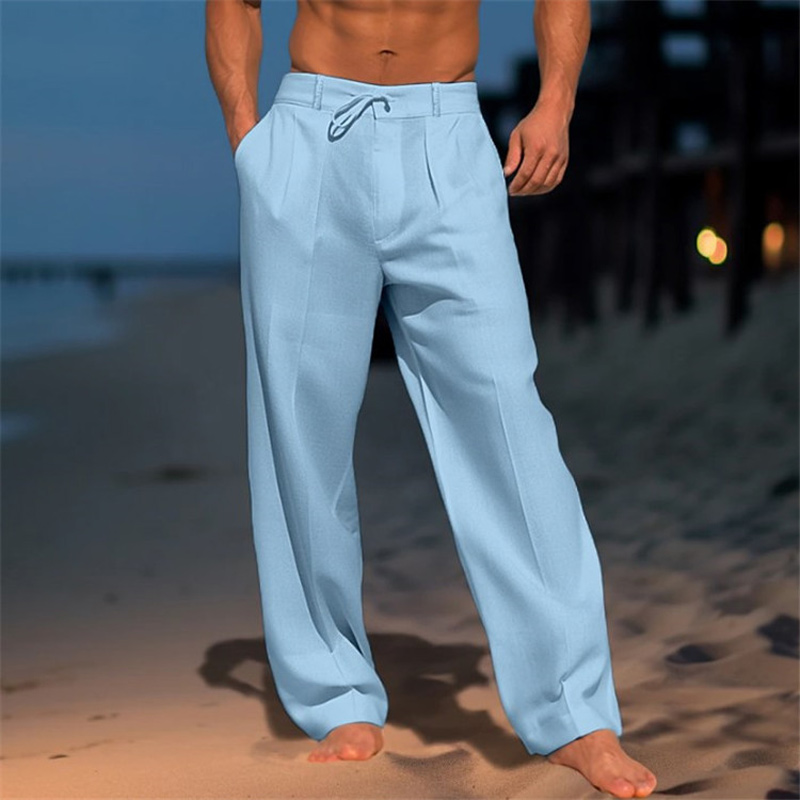 Men's Linen Beach Pants-Comfort & Reliable