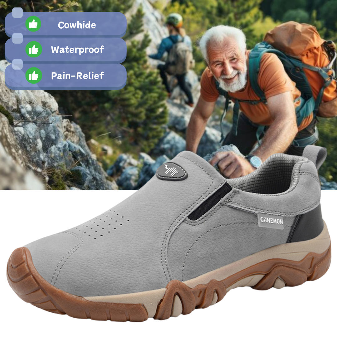 MerrfeetTM Men's Comfortable Cowhide Lightweight Orthopedic Walking Shoes Hiking Shoes(Hot sale)-Comfort & Reliable