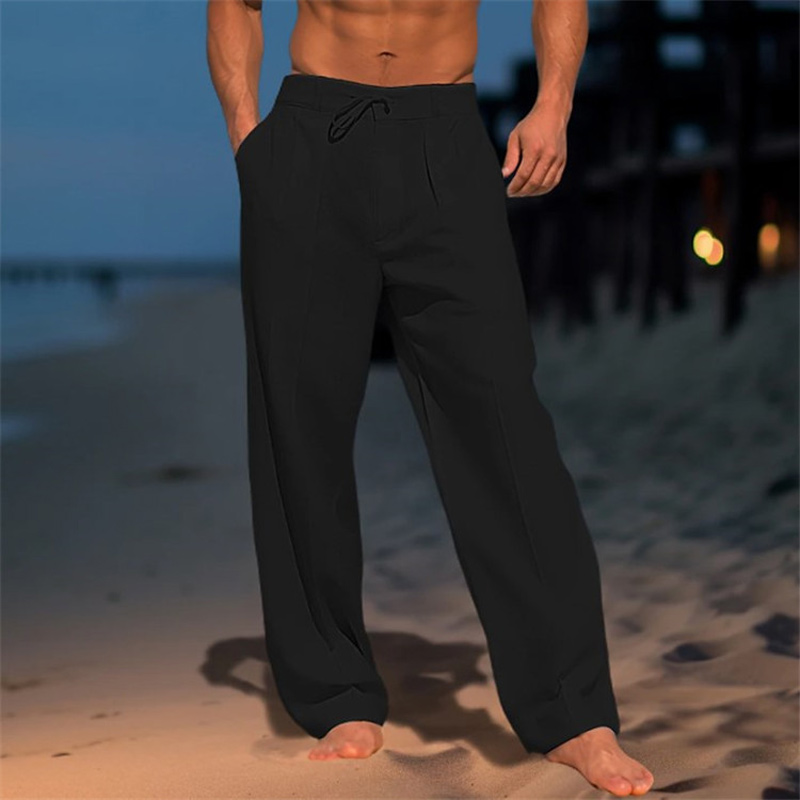 Men's Linen Beach Pants-Comfort & Reliable