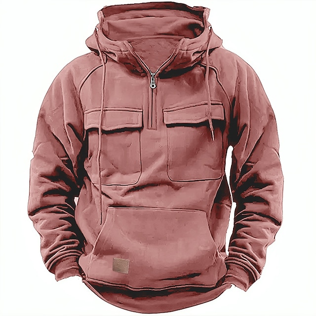 Men's Hoodie Quarter Zip Hoodie Tactical Hoodie-Comfort & Reliable
