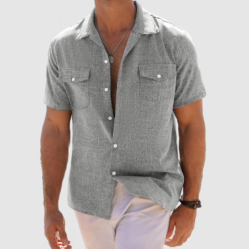 Men's Casual Cotton & Linen Vacation Style Shirt-Comfort & Reliable
