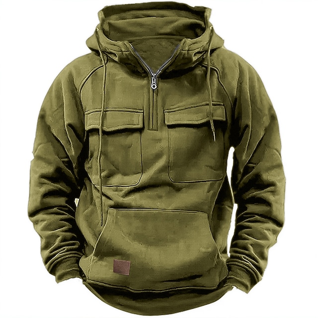 Men's Hoodie Quarter Zip Hoodie Tactical Hoodie-Comfort & Reliable