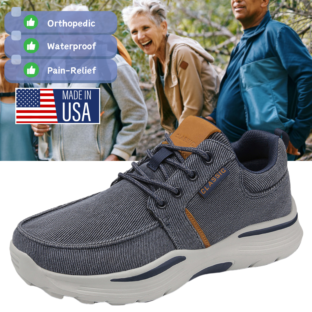 Men's Daily Canvas Wear Proof Orthopedic Walking Shoes🔥BUY 2 FOR FREE SHIPPING🔥Best seller!-Comfort & Reliable