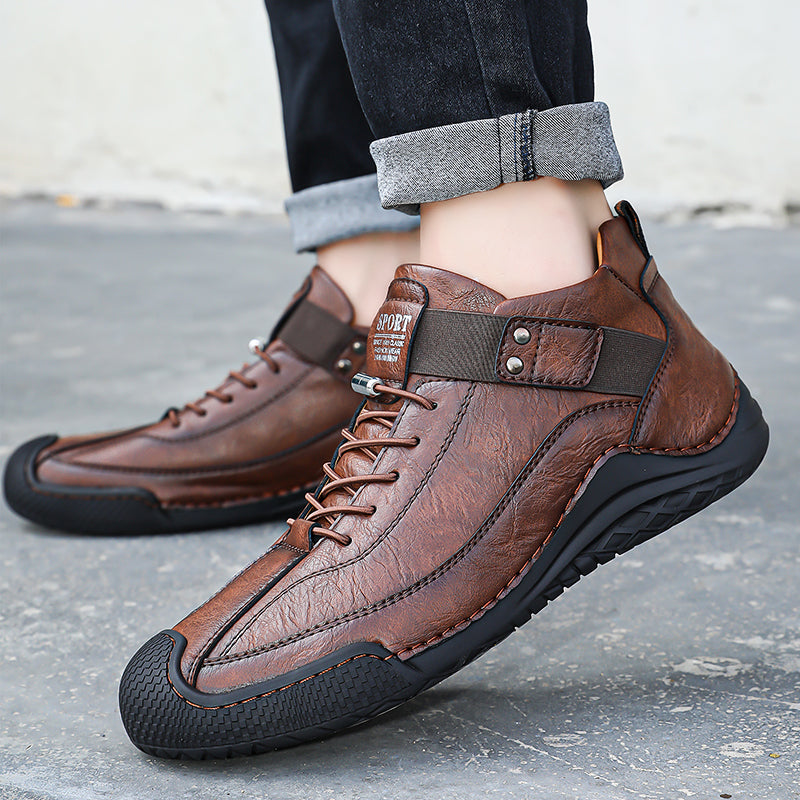 LAST DAY! 60% OFF 🔥⏱️ Christmas Sale ⏱️🔥 Men’s Hand-Stitched Non-Slip Casual Leather Boots | Stylish & Casual Men’s Footwear-Comfort & Reliable