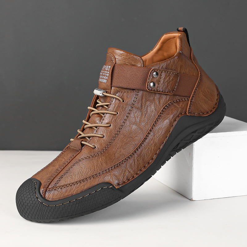 LAST DAY! 60% OFF 🔥⏱️ Christmas Sale ⏱️🔥 Men’s Hand-Stitched Non-Slip Casual Leather Boots | Stylish & Casual Men’s Footwear-Comfort & Reliable