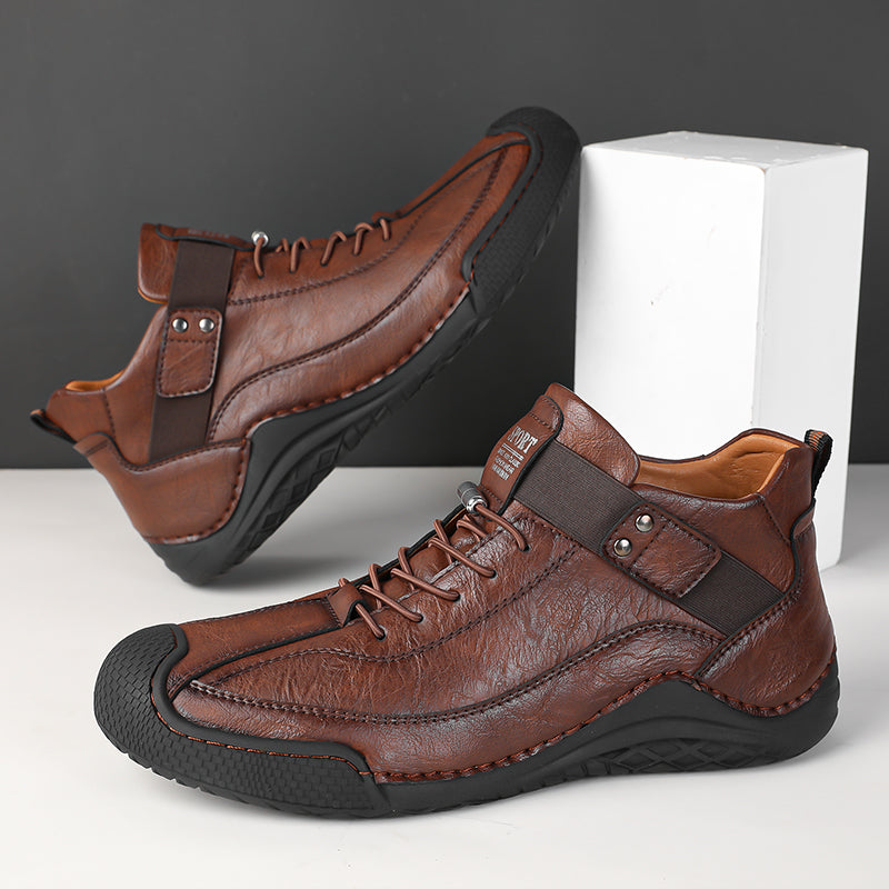 LAST DAY! 60% OFF 🔥⏱️ Christmas Sale ⏱️🔥 Men’s Hand-Stitched Non-Slip Casual Leather Boots | Stylish & Casual Men’s Footwear-Comfort & Reliable