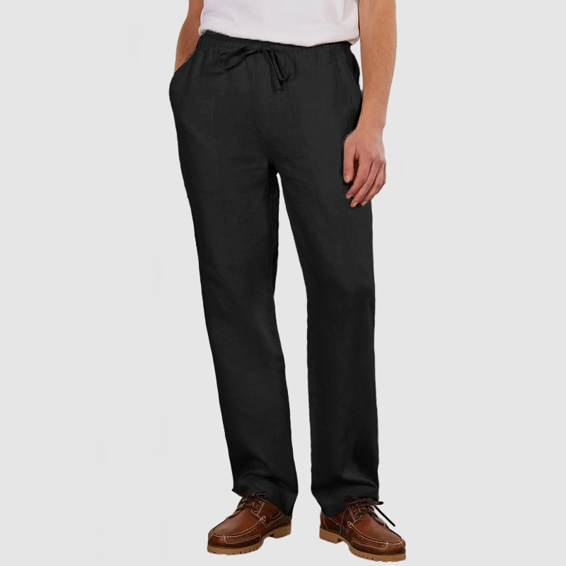 Men's Daily Casual Cotton Linen Lace-Up Trousers-Comfort & Reliable