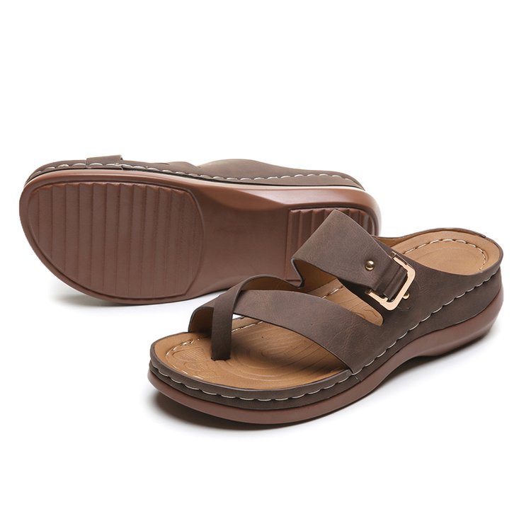 Women's Arch Support Casual Leather Sandals-Comfort & Reliable