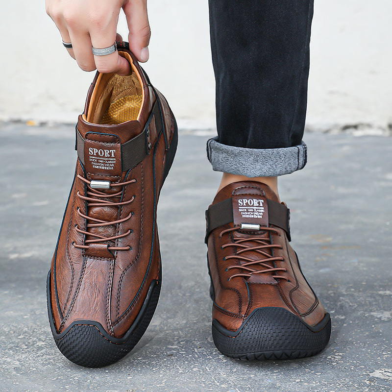 LAST DAY! 60% OFF 🔥⏱️ Christmas Sale ⏱️🔥 Men’s Hand-Stitched Non-Slip Casual Leather Boots | Stylish & Casual Men’s Footwear-Comfort & Reliable
