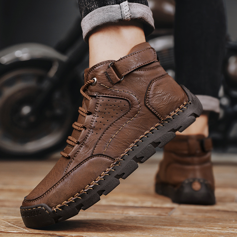 (🔥CLEARANCE SALE - 70% OFF) Men's Handcrafted Cowhide Shoes - Relieve Foot Pain-Comfort & Reliable